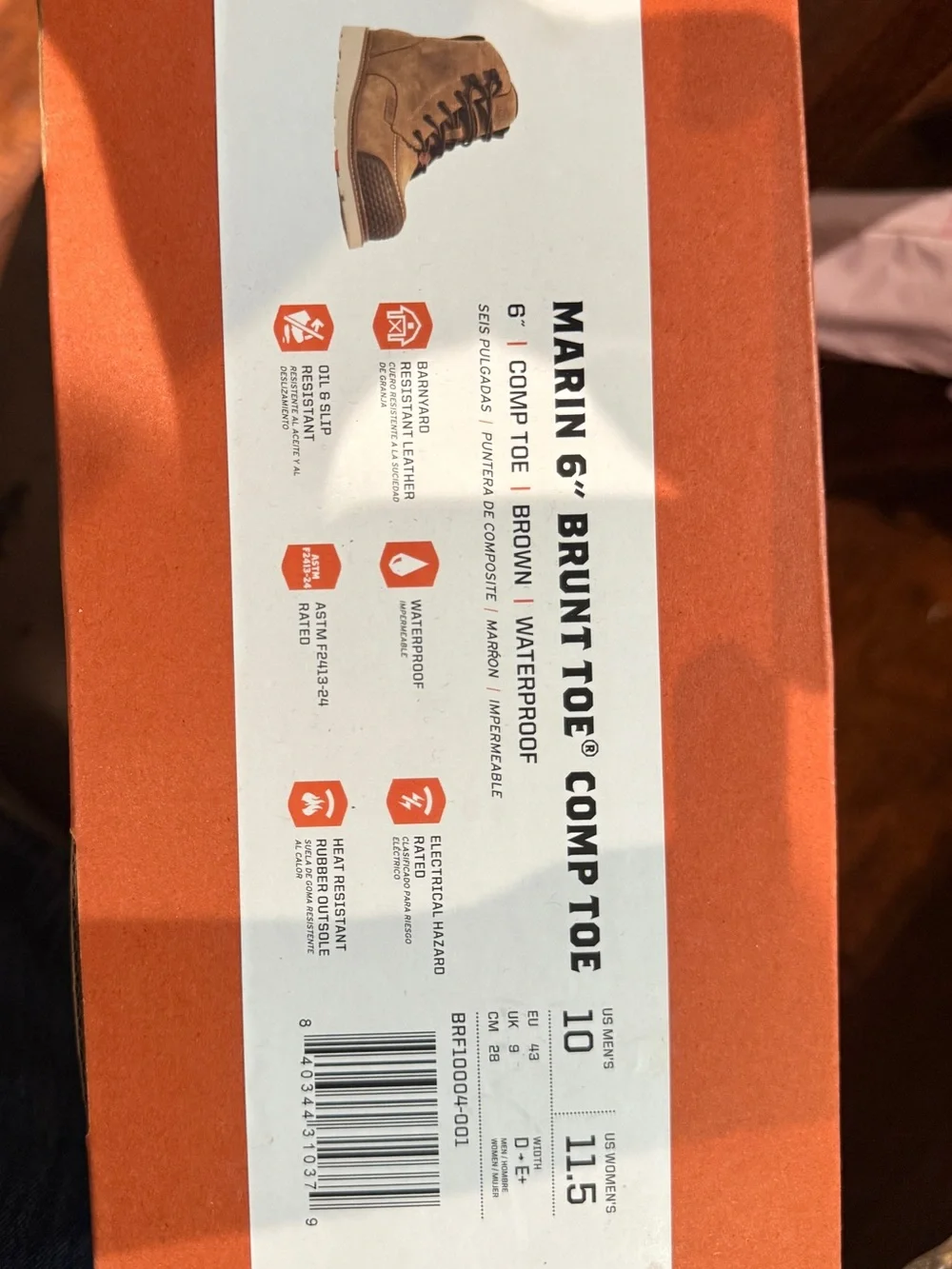 Men’s BRUNT Leather Work Boot Comp toe